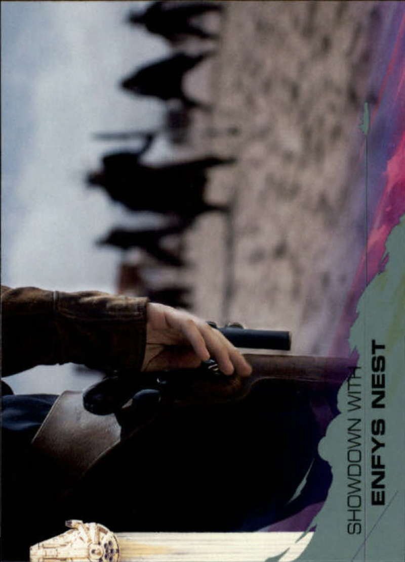 2018 Topps Solo: A Star Wars Story Trading Card Silver #75 - Enfys Nest Showdown | Collectible Star Wars Memorabilia for Fans & Card Game Enthusiasts