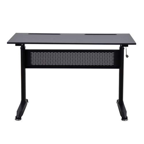 Ergonomic Home Office Computer Desk - Adjustable Height Standing Desk with Manual Crank Handle (28.7