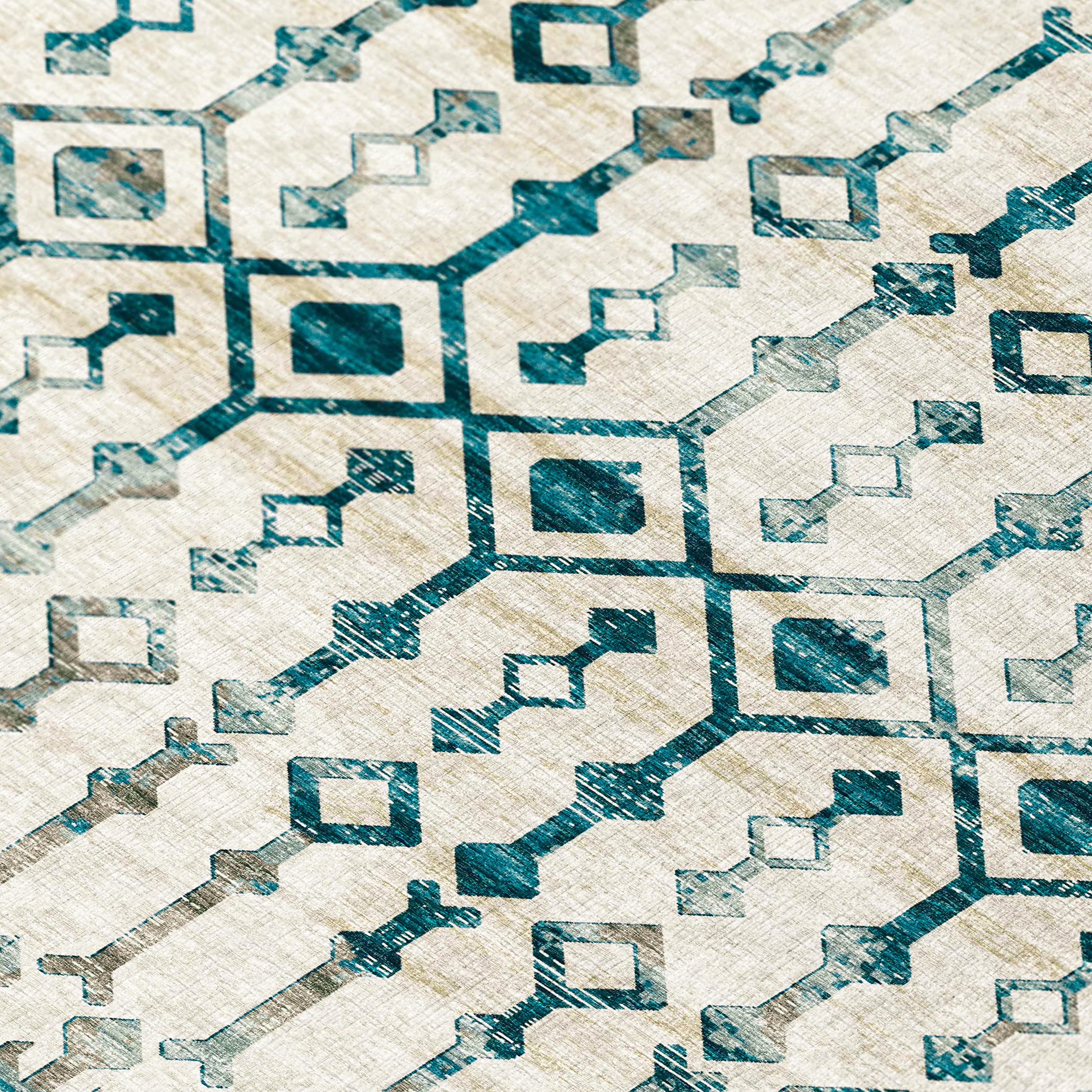 Addison Rugs Bravado ABV38 Ivory Washable 10' x 14' Indoor Outdoor Area Rug - Machine Washable, Non-Shedding, Easy Clean - Perfect for Bedroom, Living Room, Dining Room, Kitchen, Entryway & Patio - Great for High Traffic Areas & Pet-Friendly Homes