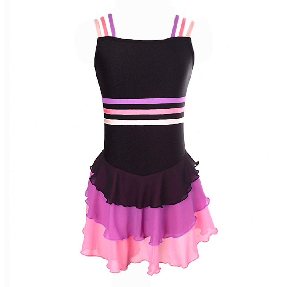 LIUHUO Purple Ice Skating Dress for Girls - Sleeveless Figure Skating Costume for Competition & Dance Performances | Perfect for Ice Shows, Recitals & Ballet Practice
