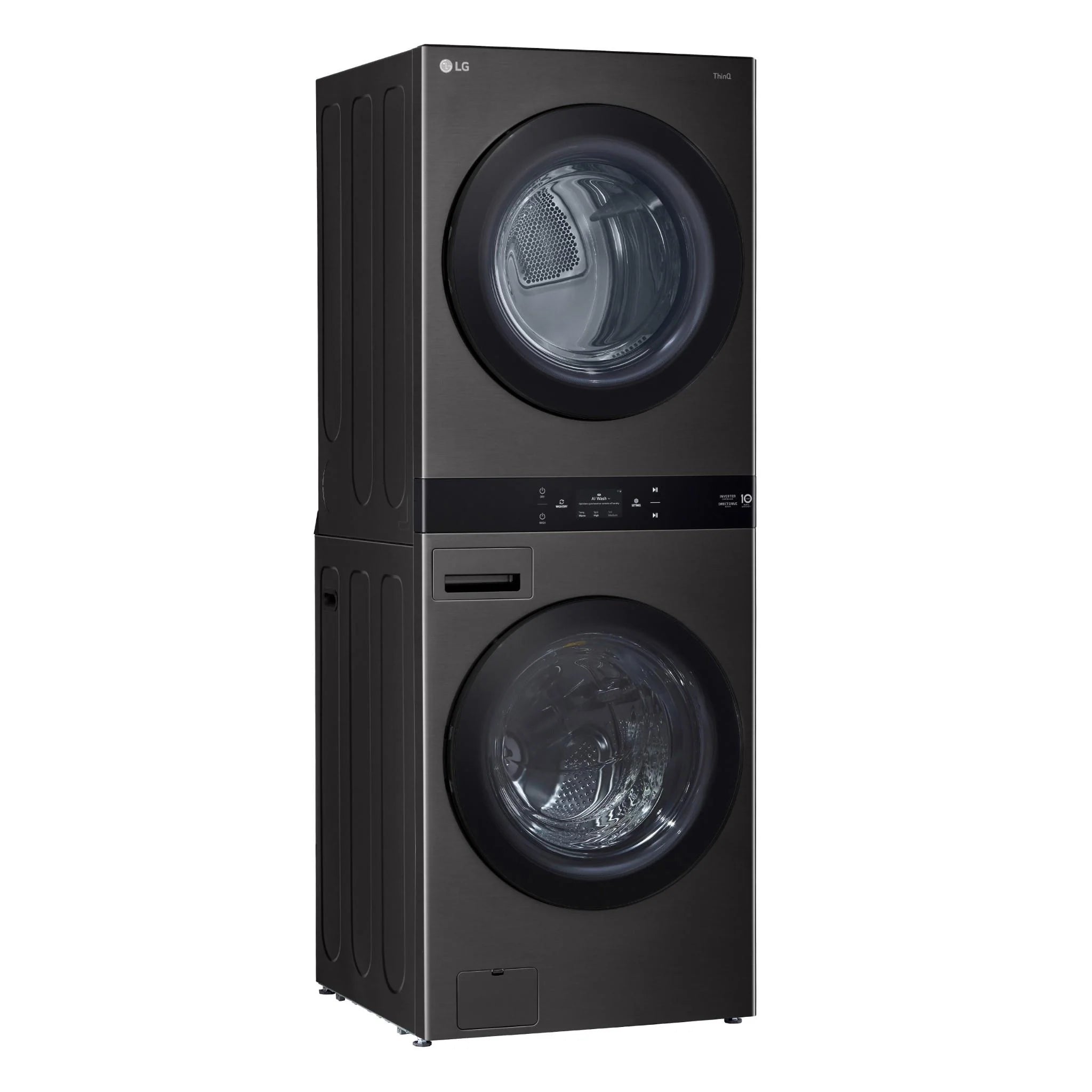LG 19kg WashTower™ All-In-One Stacked Washer Dryer Combo - Black Steel (WWT1910B) - Perfect for Small Spaces & Apartments - Energy Efficient Laundry Solution