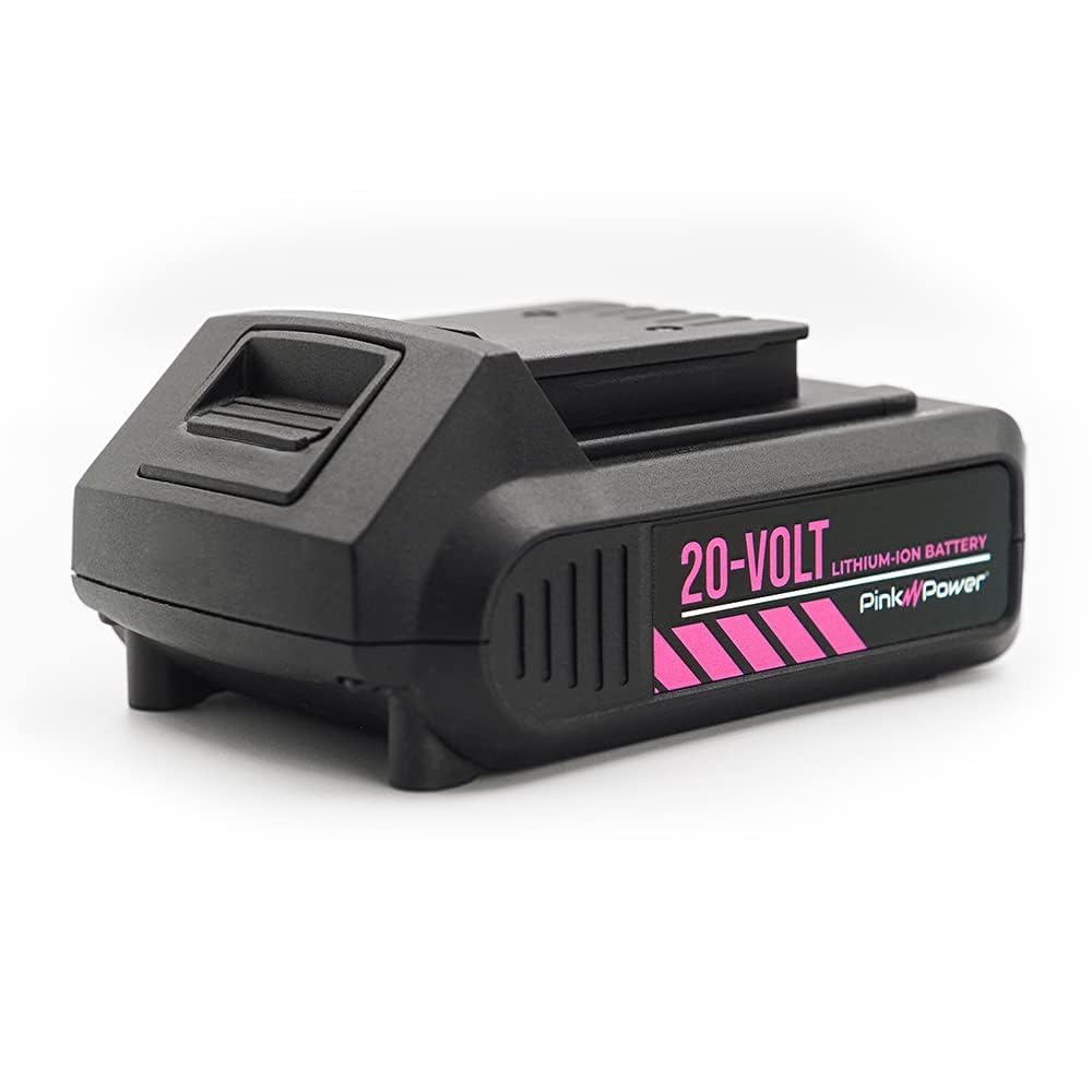 Pink Power PP202 20V Replacement Battery Compatible with Drill Kit, Cordless Stick Vacuum & Electric Detail Sander - Perfect for Home DIY Projects, Workshop Tools and Cleaning Tasks
