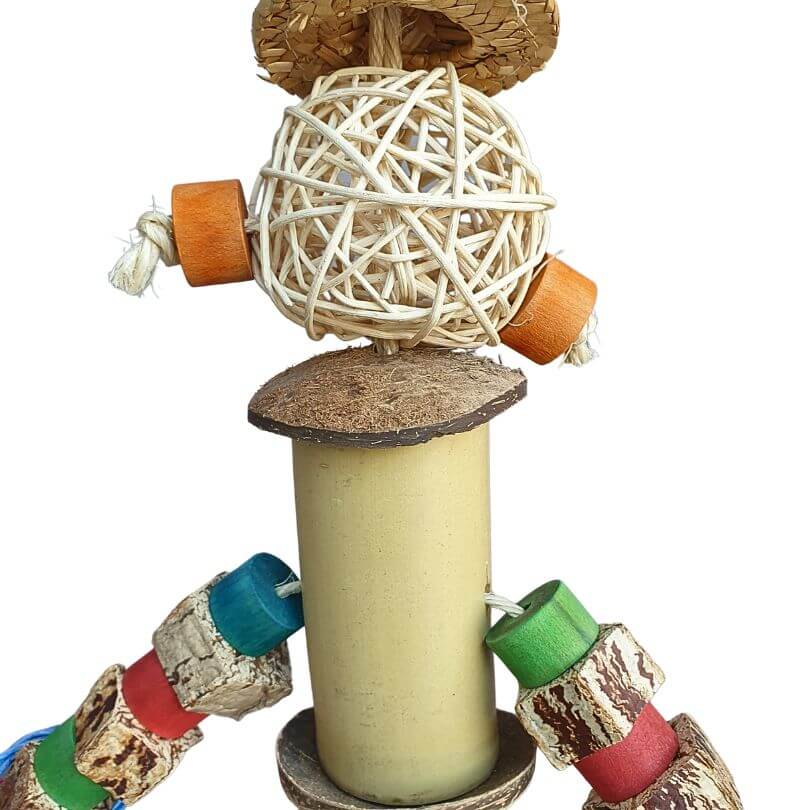 Natural Bamboo Scarecrow for Garden - Bird Deterrent & Outdoor Decoration - Perfect for Vegetable Patches, Flower Beds, and Farmland Protection