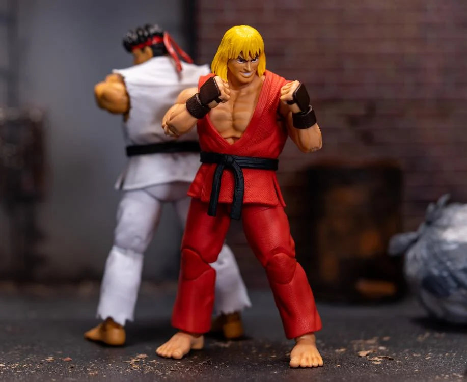 Street Fighter Ken Masters Action Figure - 12-Inch Collectible Toy for Fans, Video Game Merchandise - Perfect for Display, Cosplay, and Gaming Enthusiasts