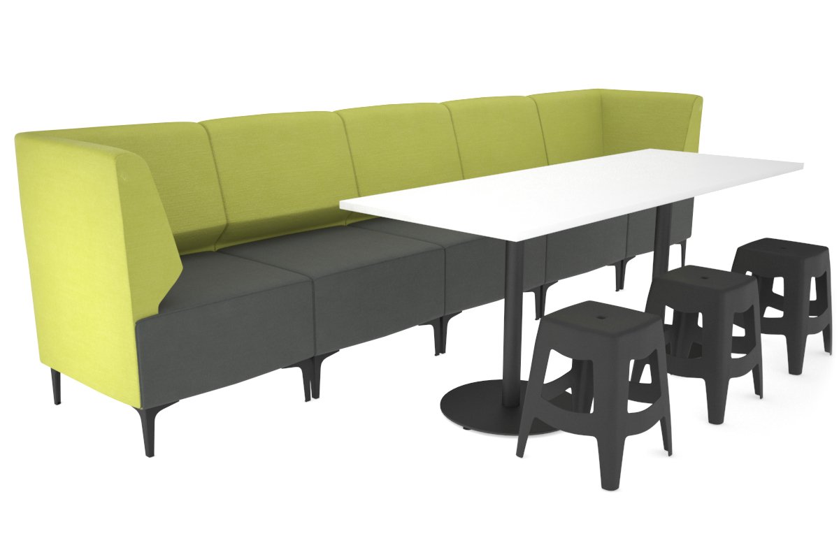 Mondo Straight 5-Piece Lounge Set with Corner Arms - Modern Living Room Furniture for Comfortable Relaxation and Entertaining Guests