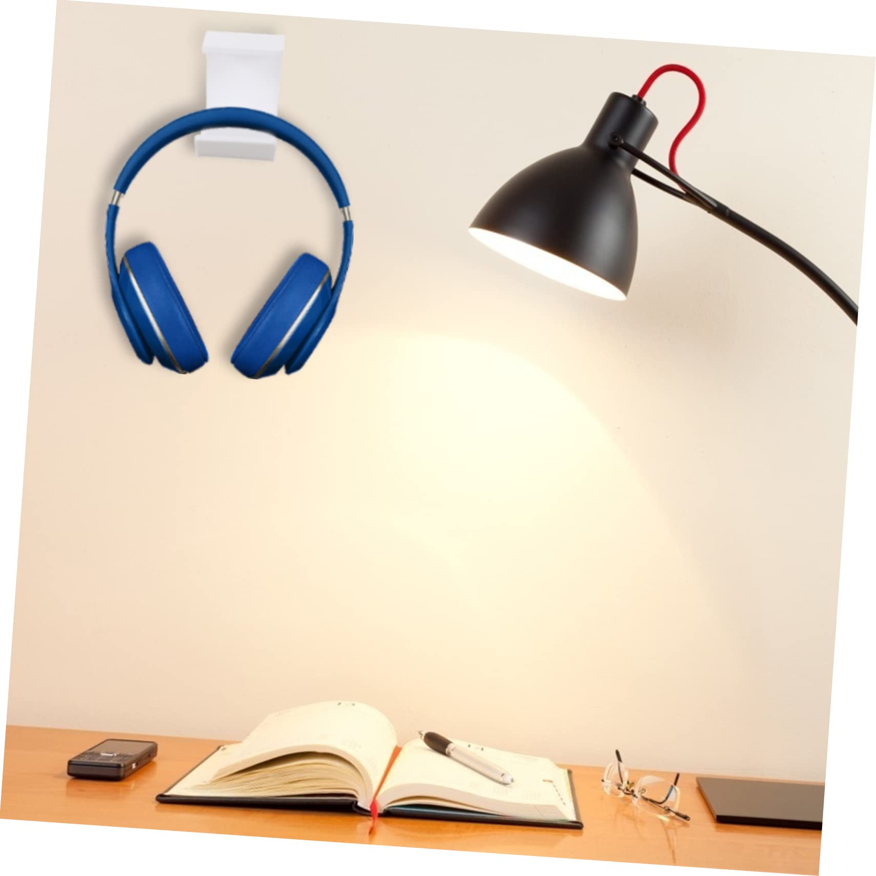 Jojofuny 6-Pack Headphone Stand Holder - Adjustable Gaming Headphone Hook & Desk Organizer for Headphones, Earbuds, Headsets - Perfect for Home Office, Gaming Setup & Studio Organization