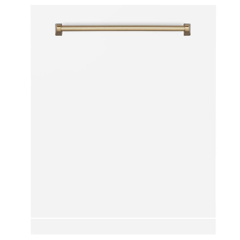 White Matte with Champagne Bronze Handle