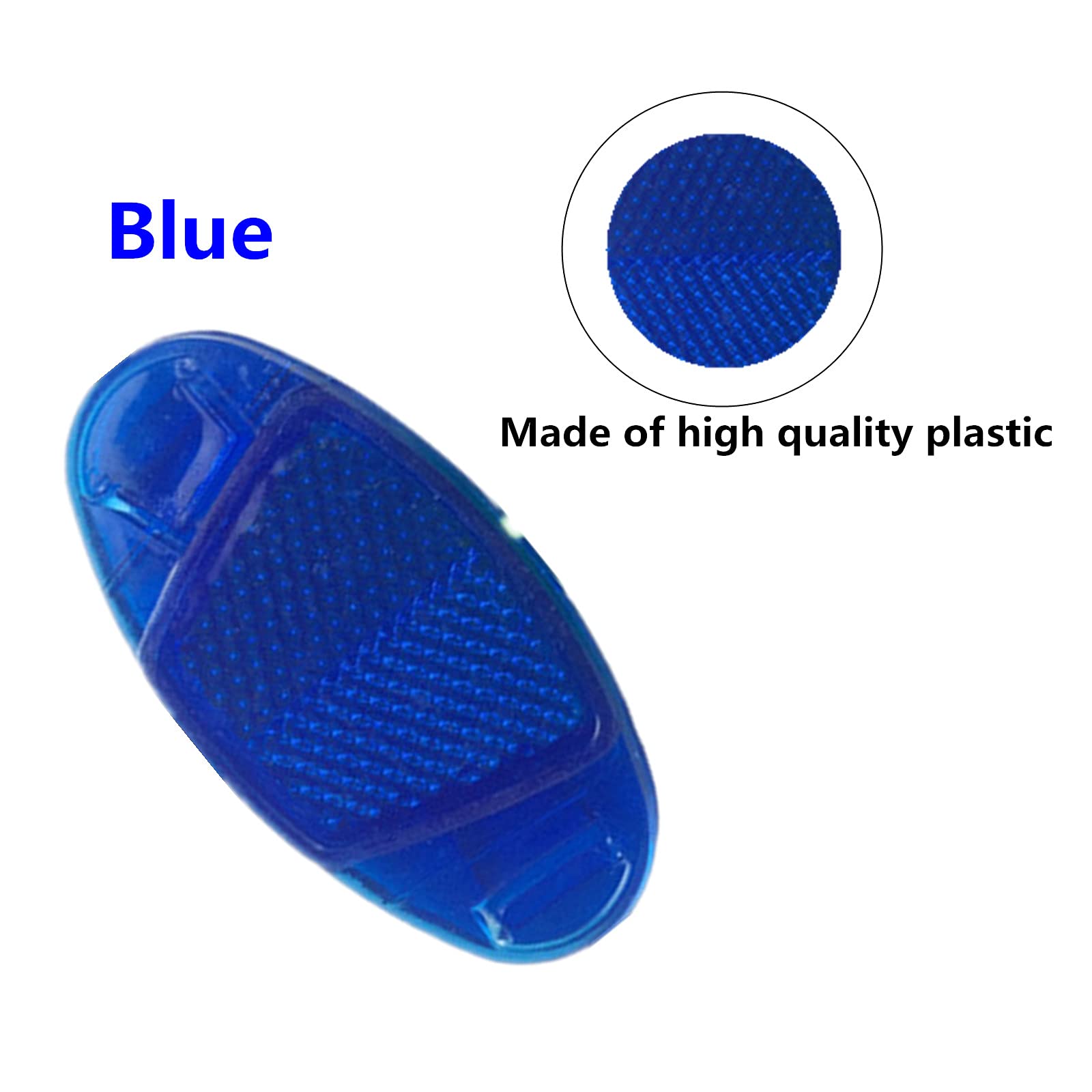 8-Piece Oval Reflector Bicycle Spoke Wheel Accessories - High Visibility Safety Reflectors for Mountain Bikes, Road Bikes & Commuting - Blue Warning Lights for Night Riding & Cycling Safety