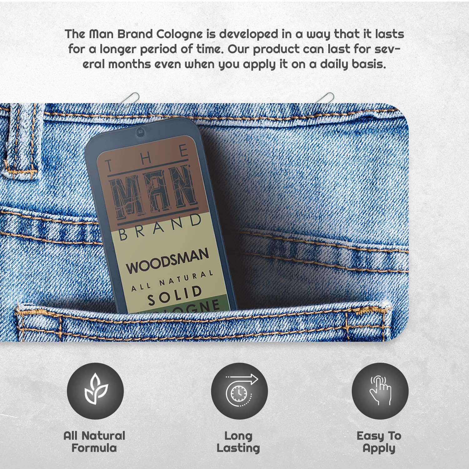 Woodsman Solid Cologne for Men - Natural Wax-Based Travel Cologne, Long-Lasting Fragrance - 3/4 Ounce Pack of 1 - Perfect for Outdoor Adventures, Camping & Daily Wear