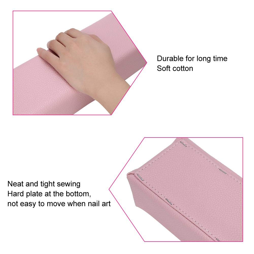 Washable Nail Art Hand Pillow - Soft Sponge Manicure Hand Rest Cushion for Nail Salon & Home Use - Comfortable Nail Art Hand Pad Support (Pink) - Perfect for Gel Polish, Acrylic Nails & DIY Nail Designs