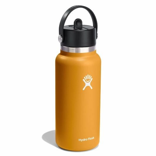32 oz Wide Mouth Water Bottle with Flex Straw Cap - Leak Proof & BPA Free - Ideal for Gym, Hiking & Outdoor Activities