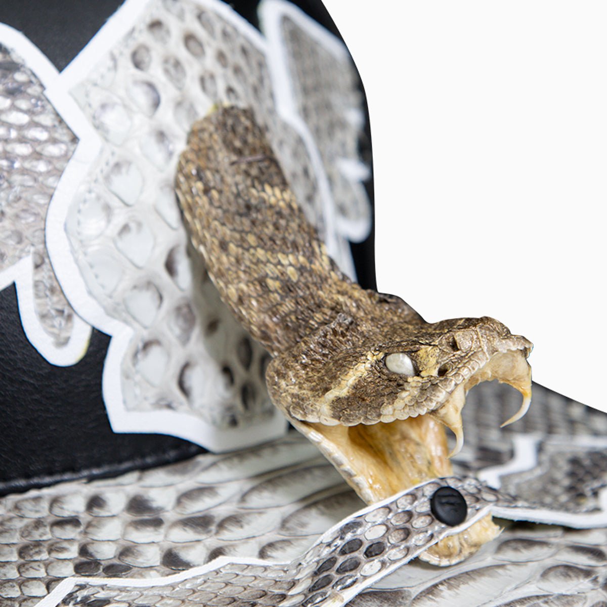 Breyer's Buck 50 Leather Cowboy Hat with Faux Snake Skin Visor - Western Style Hat for Men, Durable & Stylish for Rodeo, Outdoor Adventures & Country Fashion