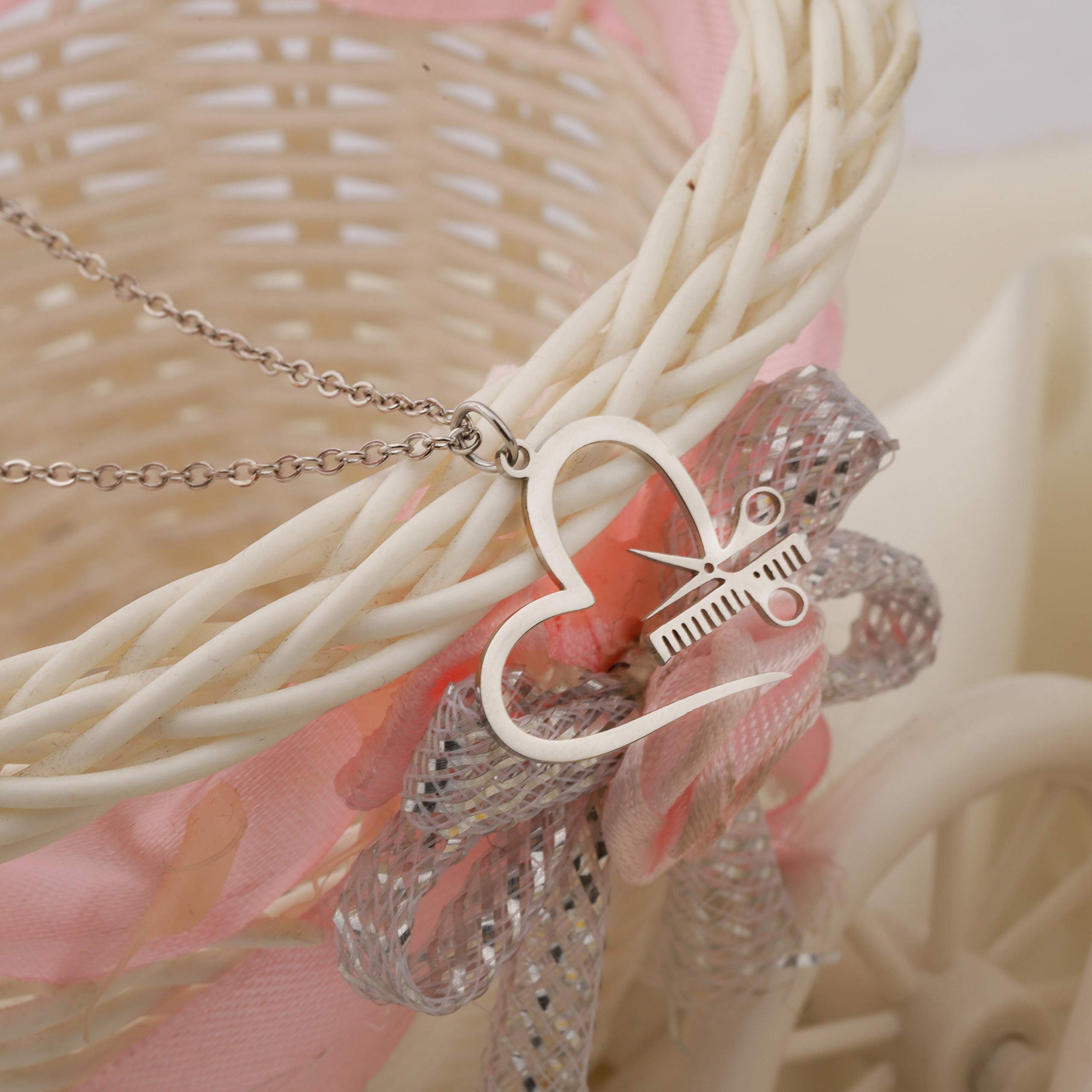 Hairdresser Scissor Necklace - Stylist Comb Pendant Jewelry Gift for Hairdressers, Barbers & Salon Professionals - Perfect for Appreciation Gifts, Graduation & Special Occasions