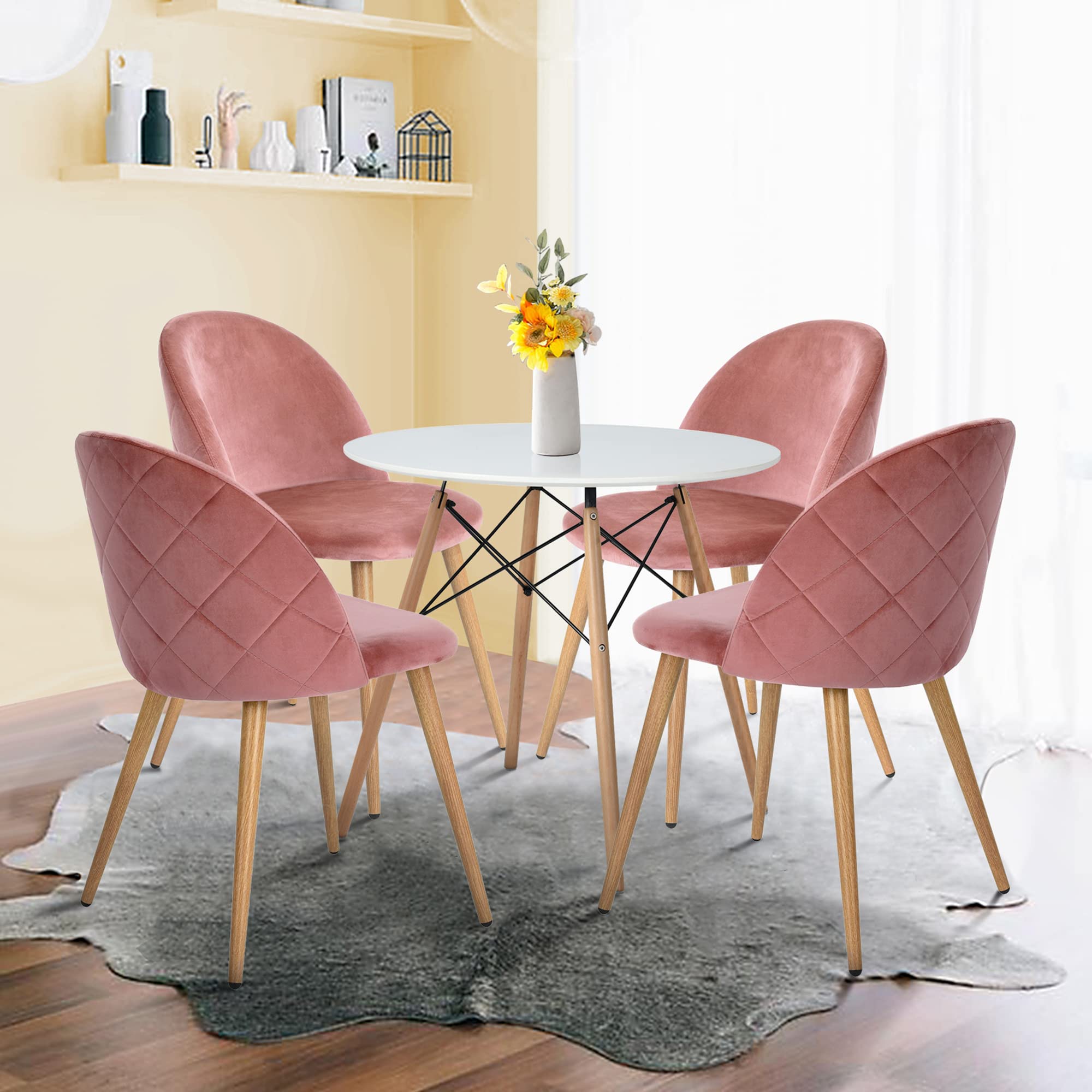 Modern White Round Dining Table 31.5