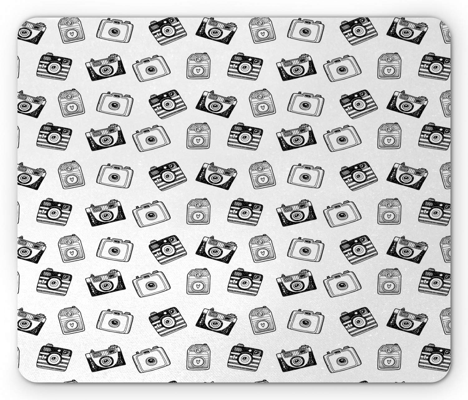 Vintage Mouse Pad with Retro Camera Design - Non-Slip Rubber Base, Standard Size (9
