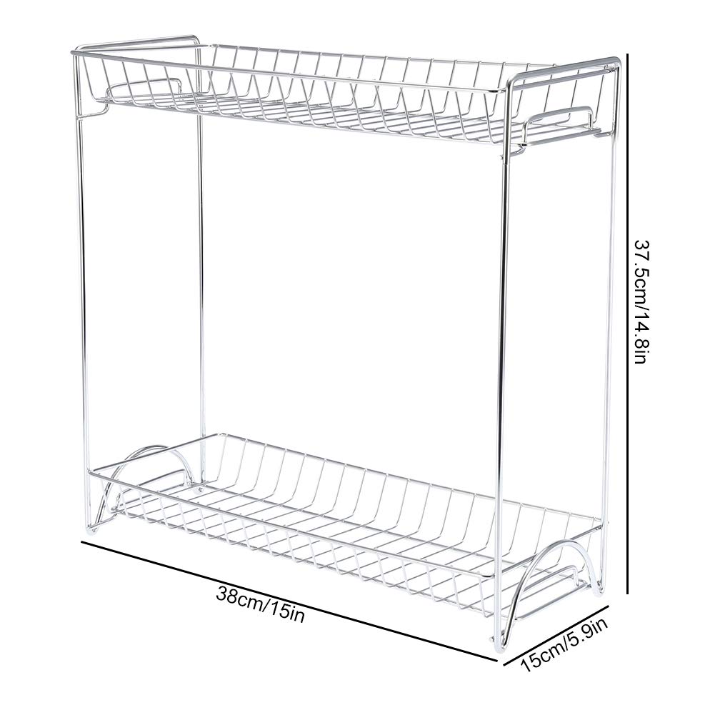 Premium Stainless Steel Spice Rack - Rustproof Hollow-Out Design for Kitchen Countertop & Cabinet Storage | Perfect for Organizing Spices, Seasonings & Cooking Essentials in Home Kitchens
