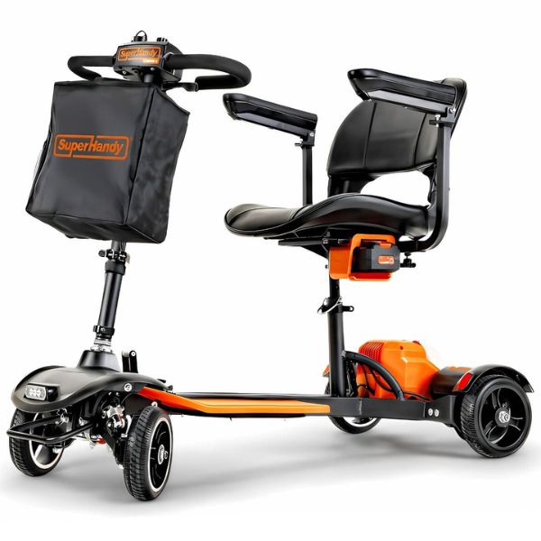SuperHandy Passport Prime Foldable Mobility Scooter - Lightweight & Portable Electric Scooter for Seniors & Adults - Perfect for Travel, Shopping & Outdoor Adventures