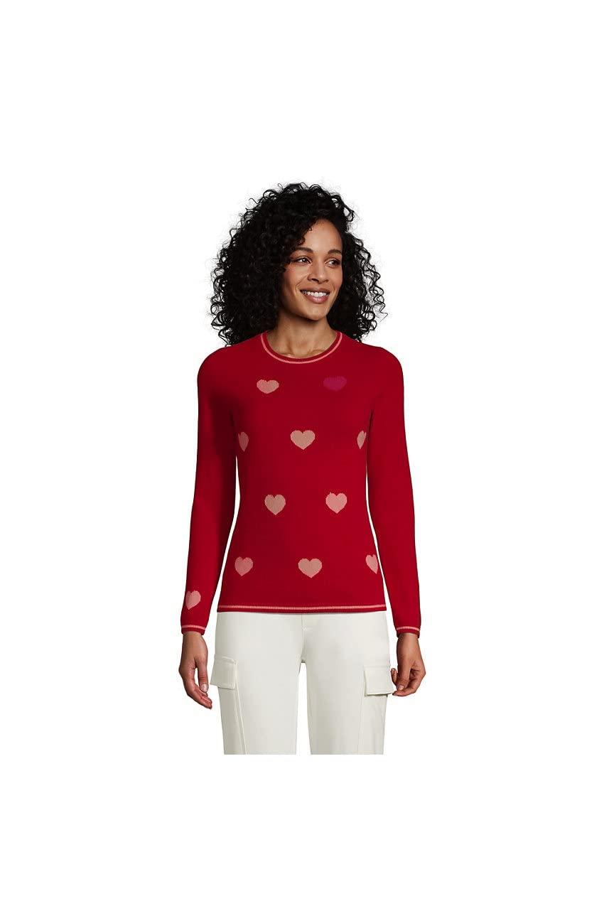 Lands' End Women's Cashmere Crewneck Sweater - Soft & Warm Winter Pullover for Casual Wear & Office Outfits