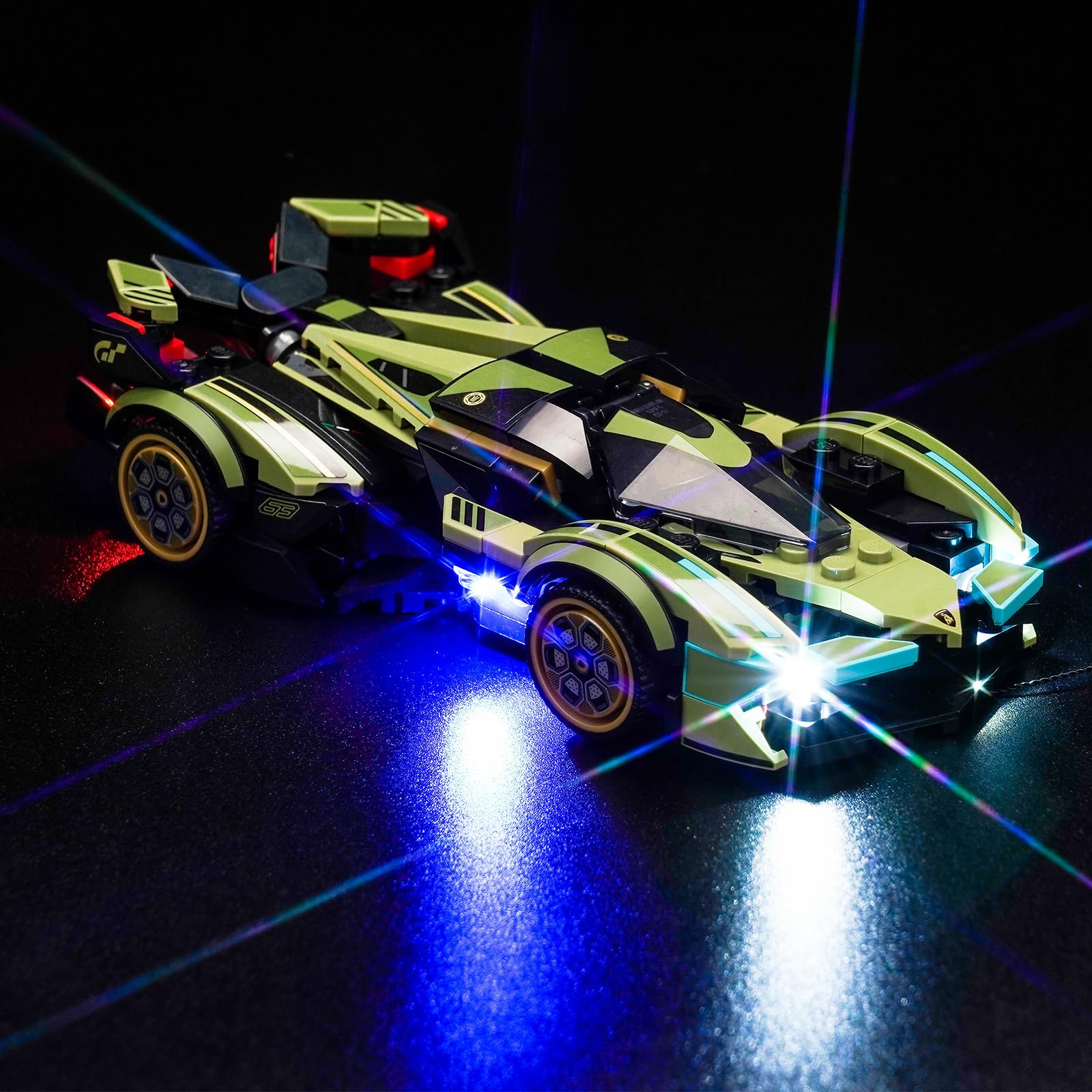 BrickBling LED Light Kit for Lego Lamborghini V12 Vision GT Super Car (Compatible with Lego 76923) - DIY Decorative Lighting for Model Cars & Night Display