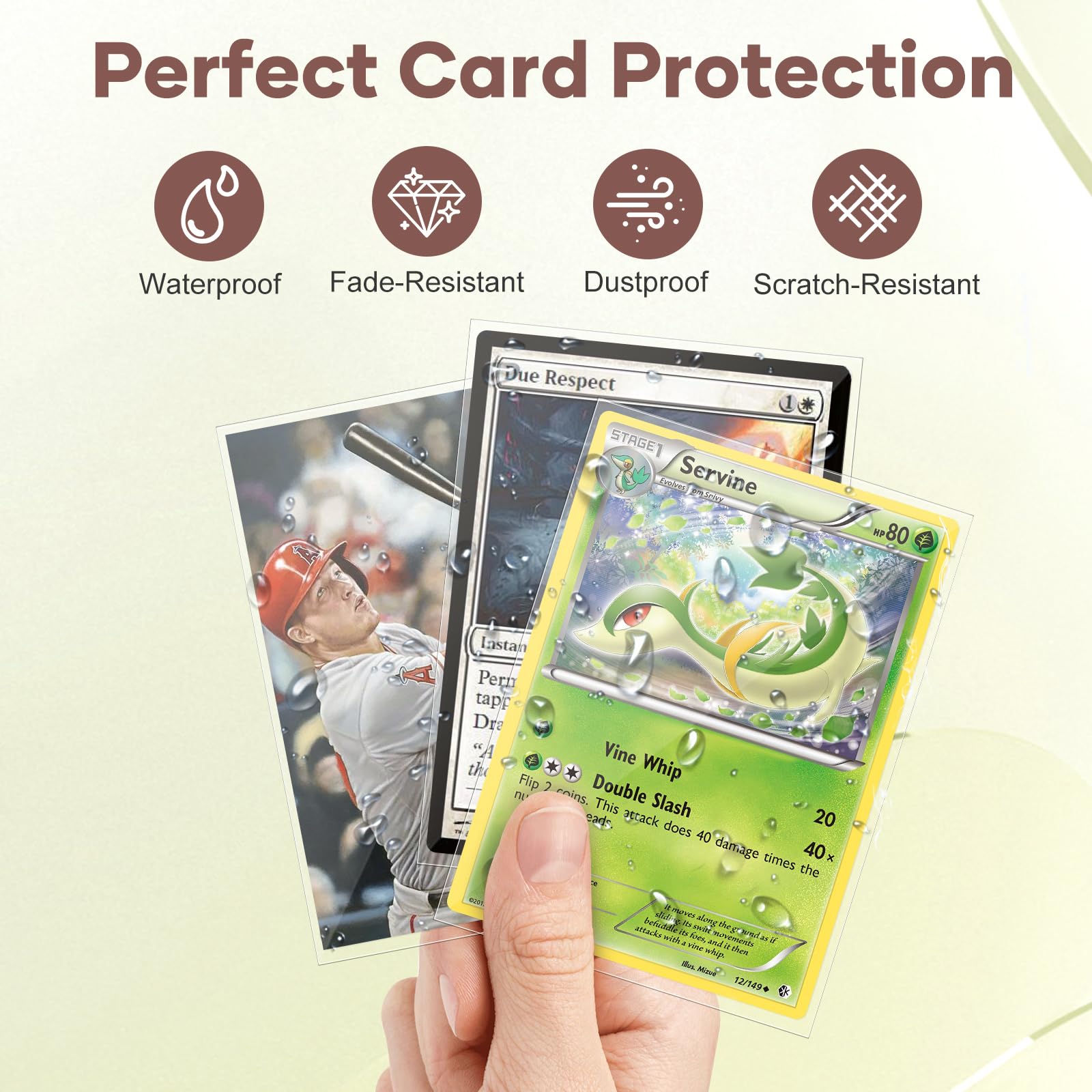 1200 Count Clear Soft Trading Card Sleeves - Perfect Fit for MTG, Pokemon, Baseball & Football Cards - Premium Protection for Collectible TCG Game Cards - Ideal for Card Storage, Tournaments & Gaming Sessions