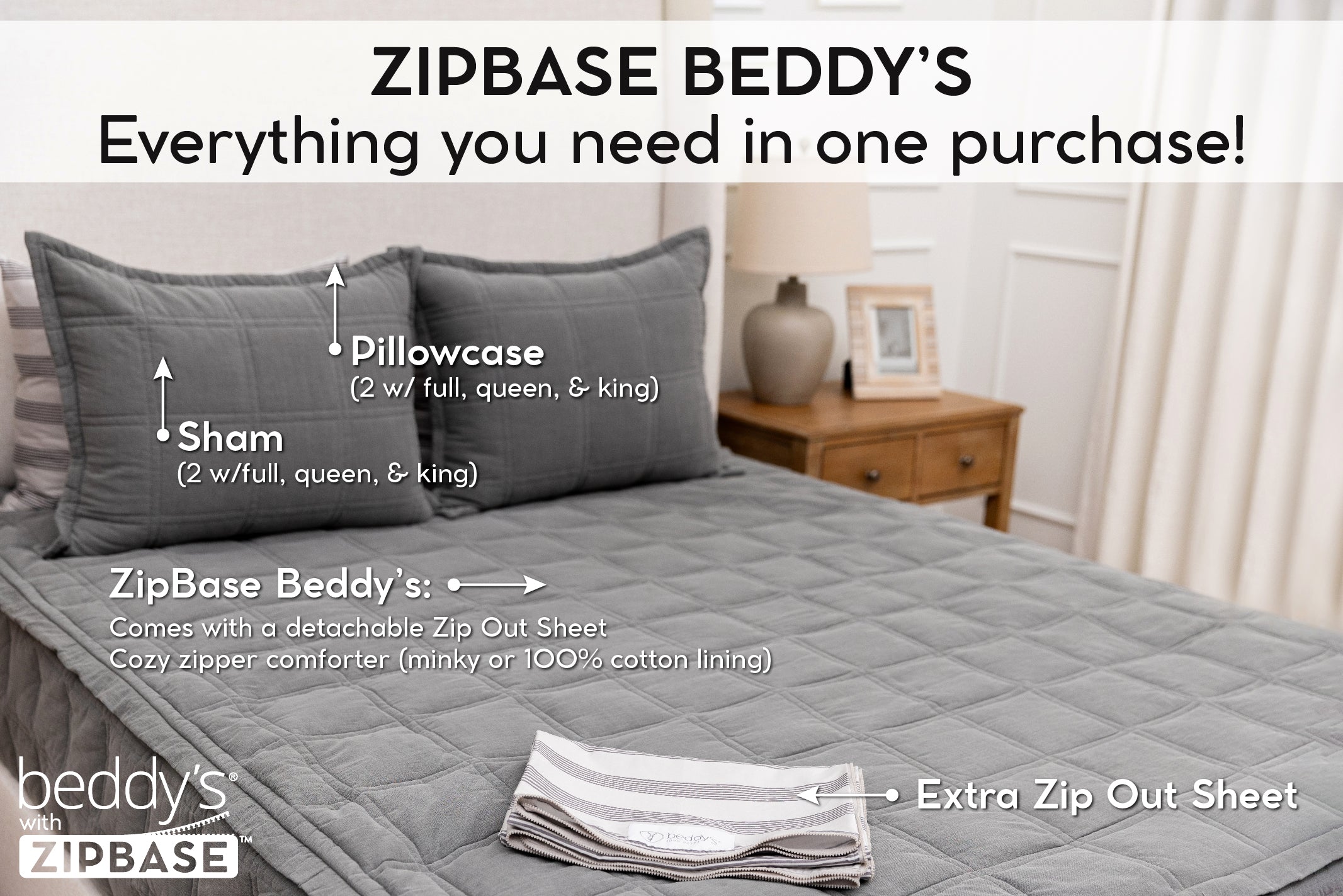 Parker Luxe Beddy's - Premium Soft & Cozy Bedding Set for Ultimate Comfort | Perfect for Home, Dorm, Hotel & Airbnb Use