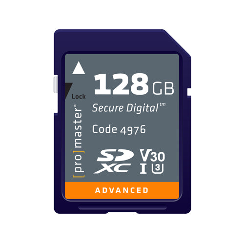 Promaster Advanced 128GB SDXC Memory Card - High Speed UHS-I Class 10 for DSLR Cameras, 4K Video Recording & Action Cameras - Perfect for Photography, Videography & Outdoor Adventures