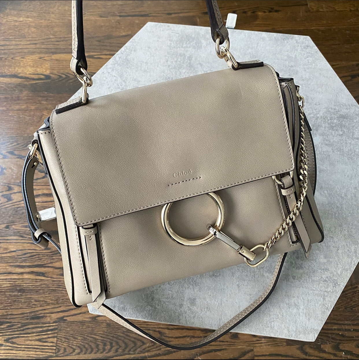 Chloe Faye Double Carry Bag Genuine Smooth Calfskin Leather - Perfect for Work, Travel & Everyday Use