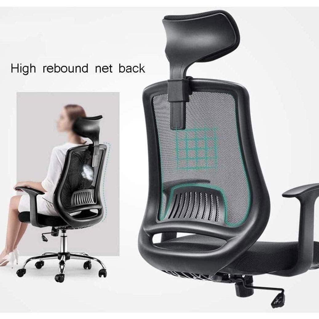 Ergonomic Office Chair with Adjustable Height & Lumbar Support - Swivel Desk Chair for Home, Gaming & Computer Work - Comfortable Reclining Seat with Breathable Mesh Back - Perfect for Long Work Hours, Online Gaming & Home Office Setup