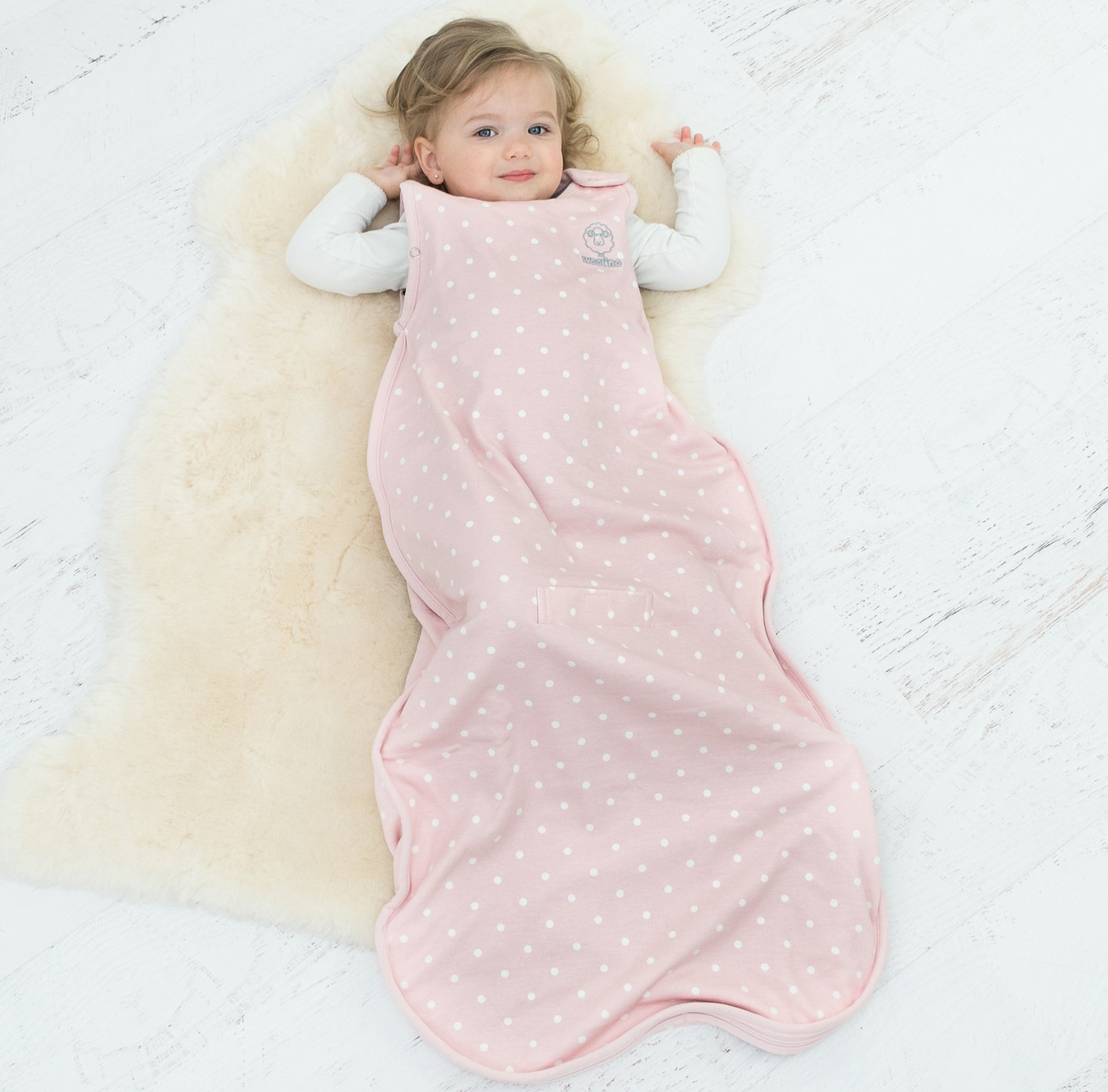 4 Season Baby Sleep Sack - Merino Wool & Organic Cotton for Infants 2 Months to 2 Years - Soft & Breathable Wearable Blanket for Cozy Nursery Sleep - Rose Pink
