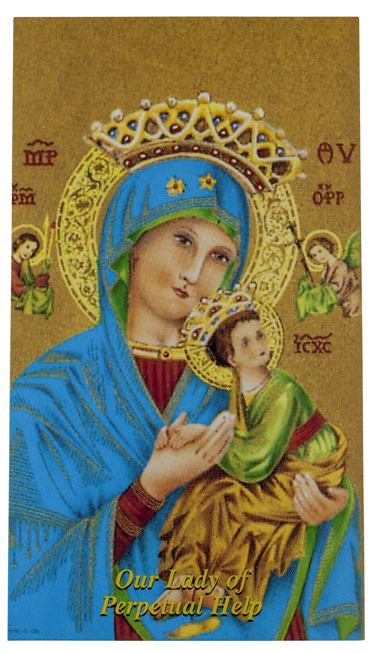 Our Lady of Perpetual Help Holy Prayer Card - Religious Catholic Devotional Card for Worship, Prayer & Spiritual Protection - Perfect for Home Altar, Church, or Gift Giving