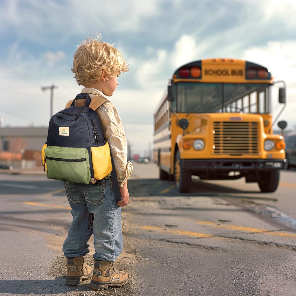 STEAMEDBUN Toddler Backpack for Boys & Girls 2-4 Years - 12 Inch Lightweight Preschool & Kindergarten Backpack - Perfect for Daycare, Travel & School Supplies Organization