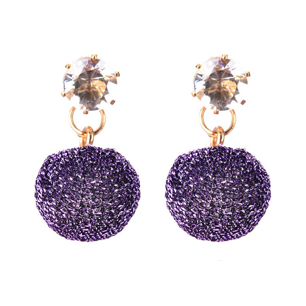 Easter Gifts for Women - Fashion Hollow Metal Bead Round Ball Short Earrings - Birthday Jewelry Gift Set (Multicolored) - Perfect for Easter, Birthday, Party & Daily Wear
