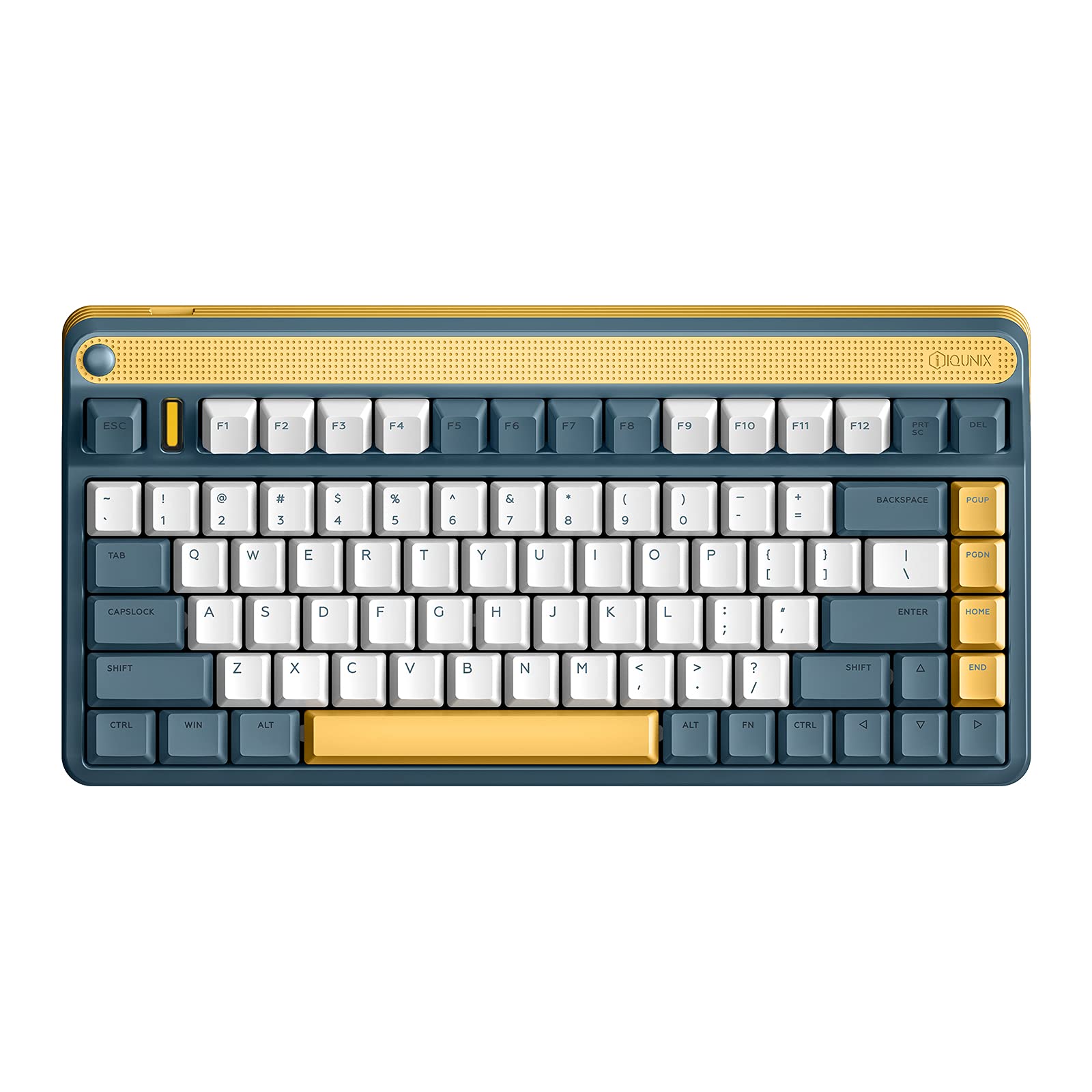 iQunix A80 83-Key Wireless Mechanical Gaming Keyboard with Cherry MX Blue Switch - Hot Swappable, 2.4G Connectivity for Windows, Mac, Android & iOS - Perfect for Gaming, Office Work & Programming
