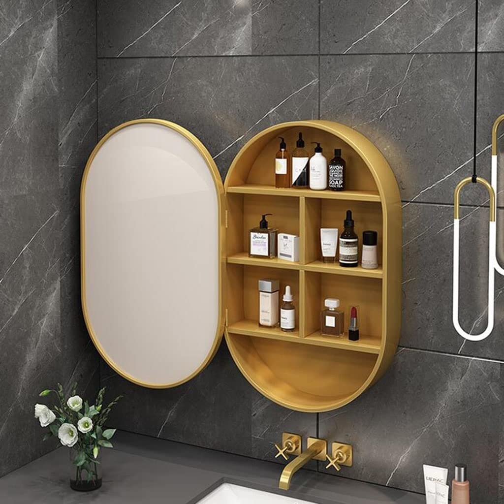 Wall-Mounted Wood Vanity Mirror Cabinet for Bathroom & Bedroom Storage