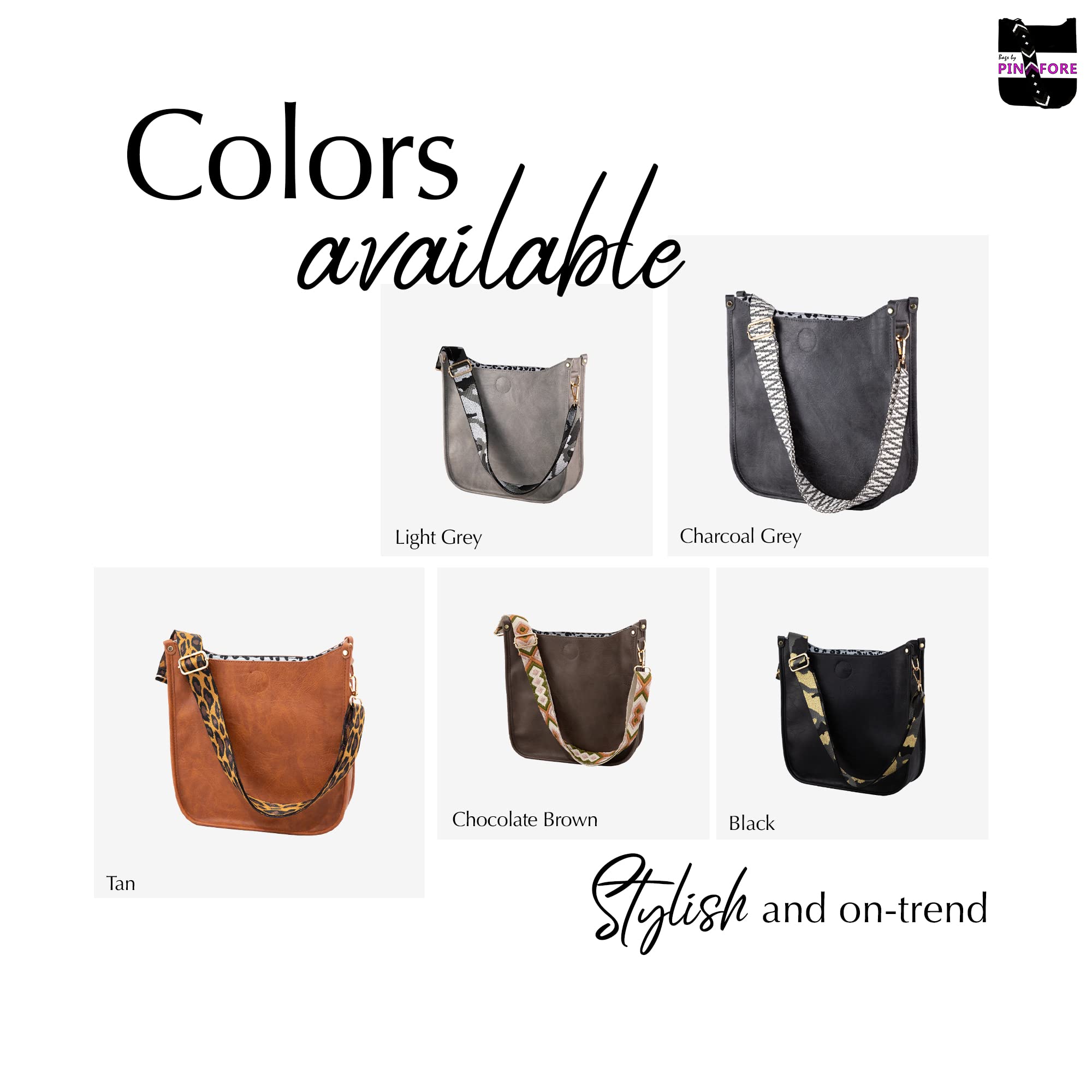 Stylish Vegan Leather Pinafore Crossbody Shoulder Bag with Adjustable Strap - Perfect for Work, Travel & Everyday Use