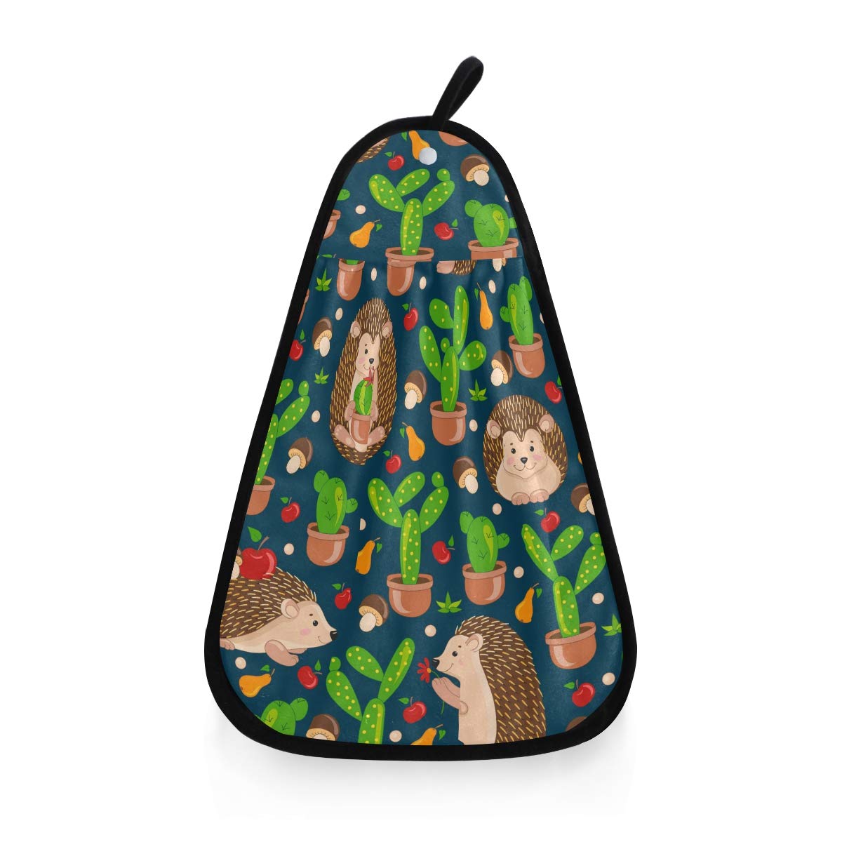 ALAZA Cute Cartoon Hedgehogs Cotton Kitchen Dishcloths - Quick-Drying, Absorbent Hanging Dish Towels for Kitchen & Bathroom - Perfect for Washing Dishes, Cleaning Countertops, and Drying Hands