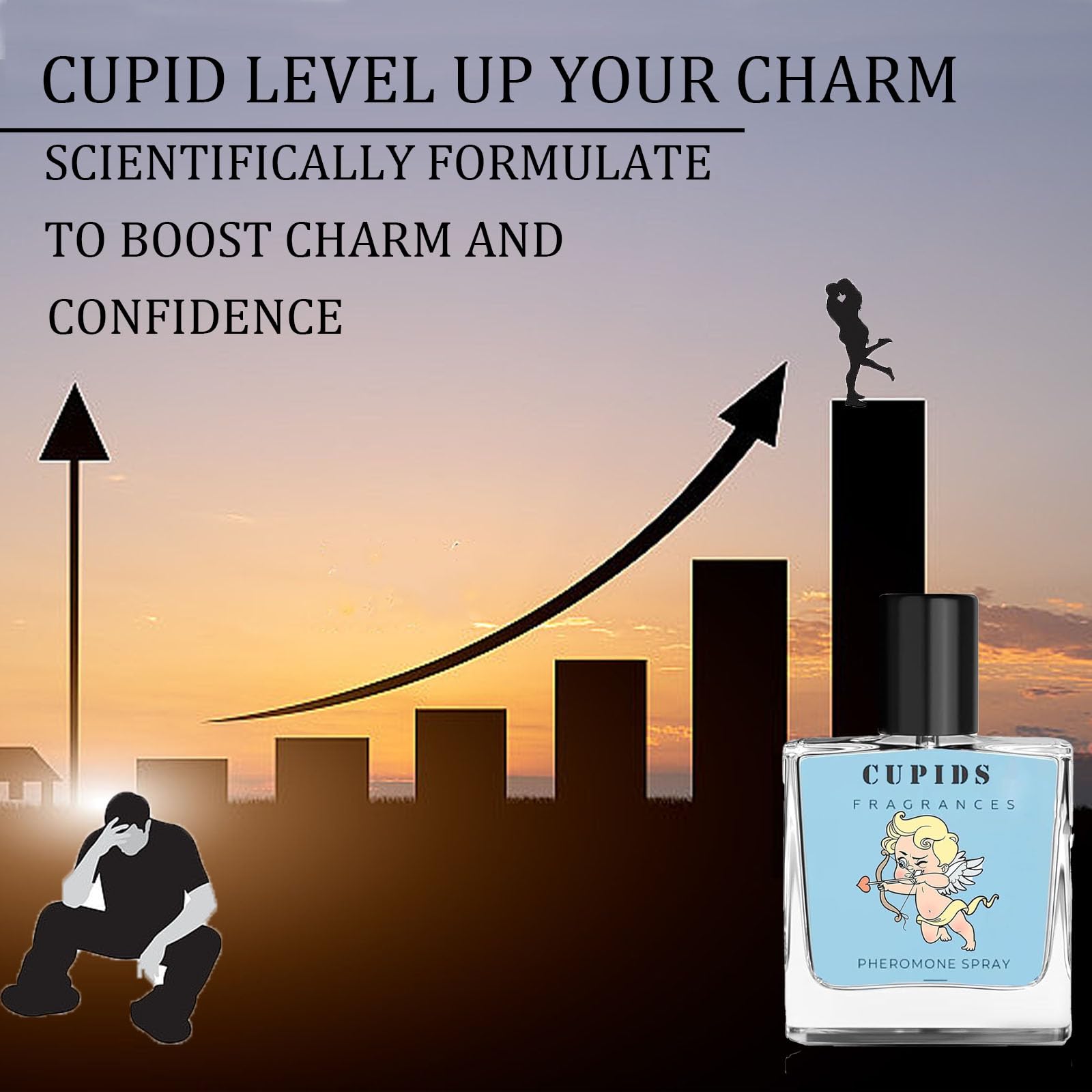 **Cupid Pheromone Cologne for Men - Hypnotic & Attractive Fragrance with Long-Lasting Scent (2-Pack) - Perfect for Dates, Parties & Special Occasions**