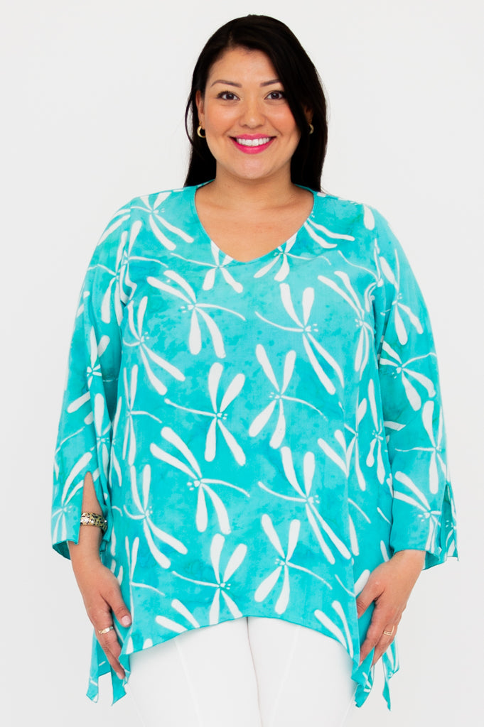 Dorothy Top - Flowy Summer Blouse with Dragonfly Print | Casual & Boho Style for Women | Perfect for Beach, Vacation & Everyday Wear