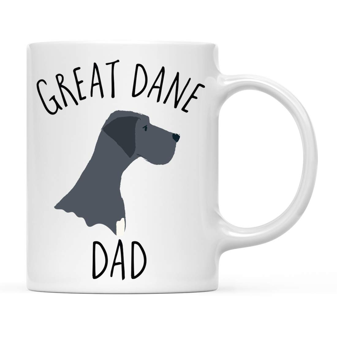 Funny Dog Coffee Mug - 11oz Great Dane Dog Dad Novelty Cup, 1-Pack - Perfect Gift for Dog Lovers, Birthday & Christmas - Ideal for Coffee, Tea & Office Use
