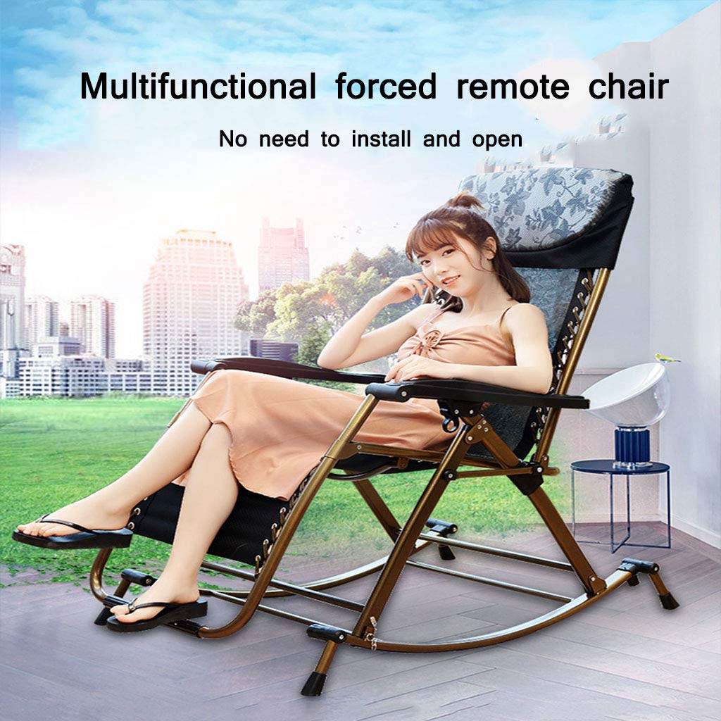 Foldable Rocking Chair for Outdoor & Indoor Use - Portable Garden, Lawn, Beach, Camping Lounge Chair - Lightweight & Easy Storage - Perfect for Fishing, Relaxing, Elderly Naps (Patio, Backyard, Picnic, Travel)