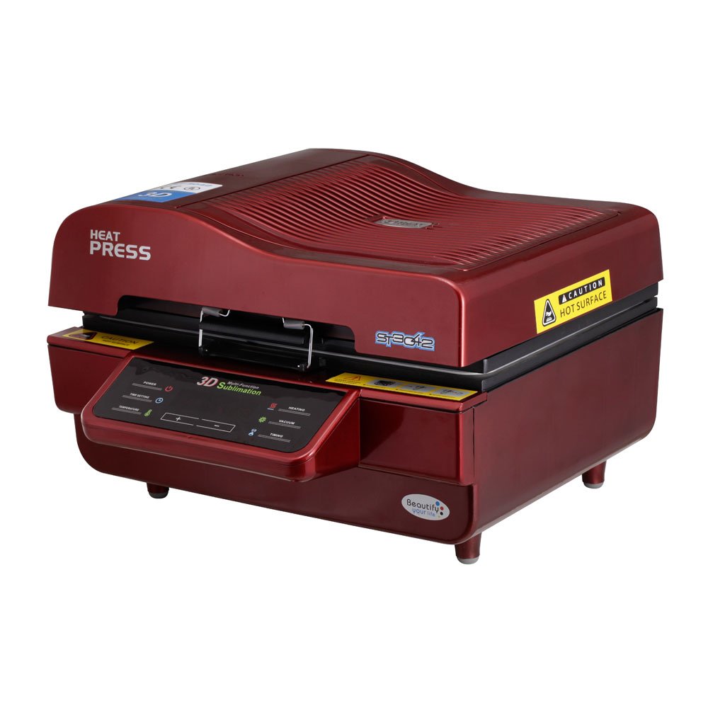 3D Vacuum Sublimation Heat Press Machine for Mugs, Plates, Phone Cases - 110V/220V Dual Voltage - Perfect for Custom Gifts, Home Decor & Small Business Printing