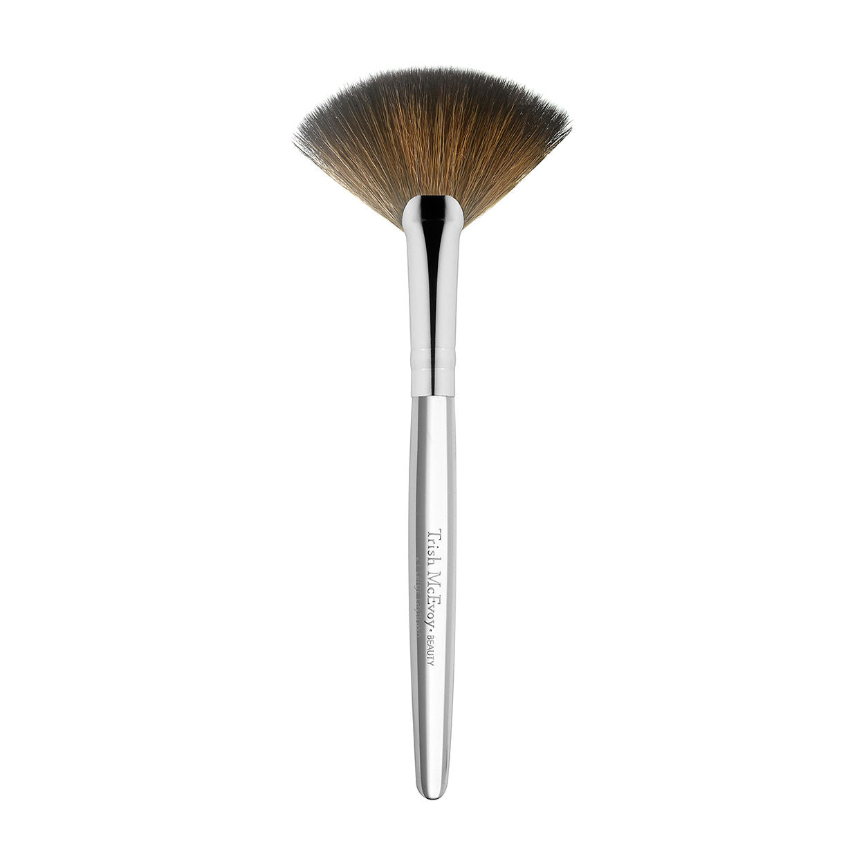 Trish McEvoy Brush 62 Fan - Professional Makeup Fan Brush for Blush, Highlighter & Powder Application | Perfect for Everyday Makeup & Special Occasions