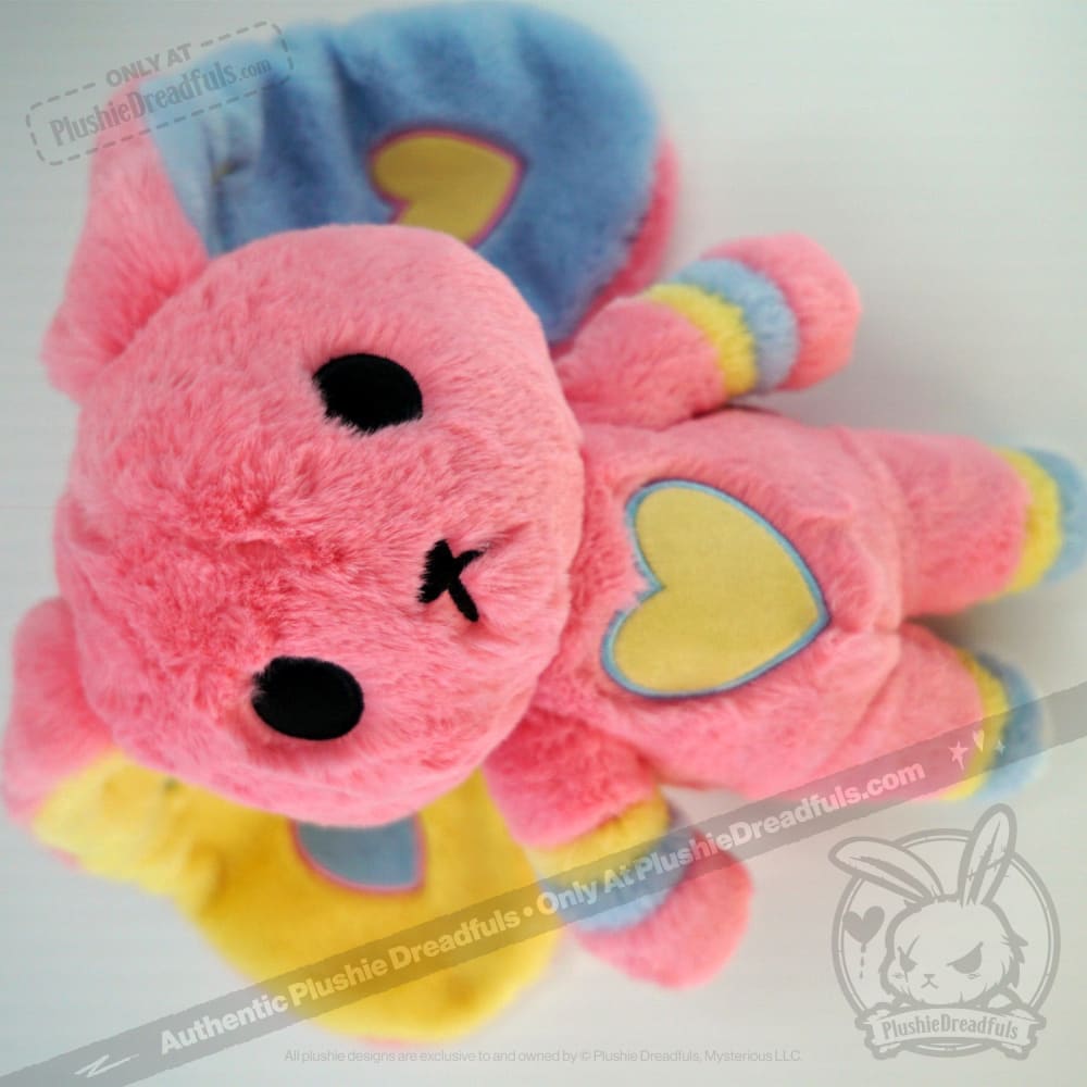Plushie Dreadfuls Pansexual Rabbit Stuffed Animal - Soft Cuddly Plush Toy for LGBTQ+ Pride, Bedroom Decor & Emotional Support