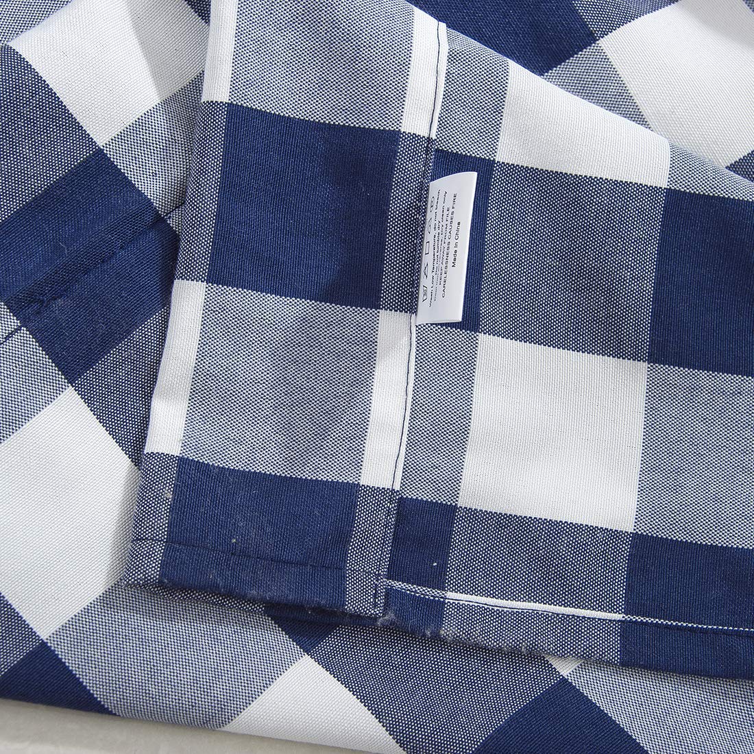 Buffalo Check Plaid Balloon Drape Gingham Shade Tie Up Roman Valance Rod Pocket Classic Window Treatment Semi Blackout Curtains - Farmhouse Kitchen Decor, Small Window Covering, 1 Panel 63