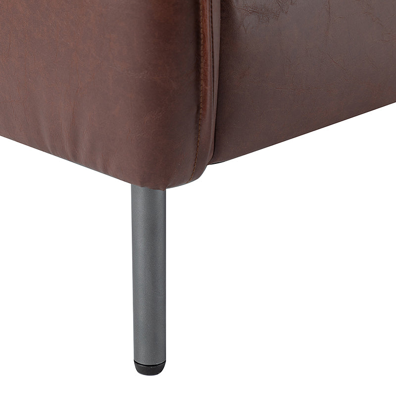 Felix Faux Leather Armchair - Modern PU Leather Accent Chair for Living Room, Office & Lounge - Comfortable Mid-Century Style Seating for Home Decor