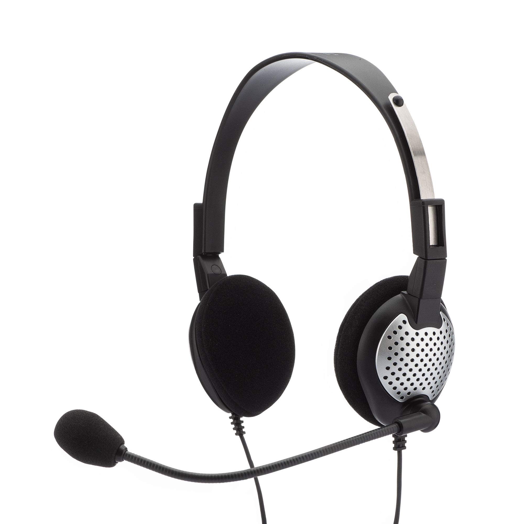 Andrea NC-181VM USB Monaural On-Ear Headset with Noise Cancelling - Single Ear Office Headphone for Call Centers, Customer Service & Remote Work (Model C1-1022300-50)