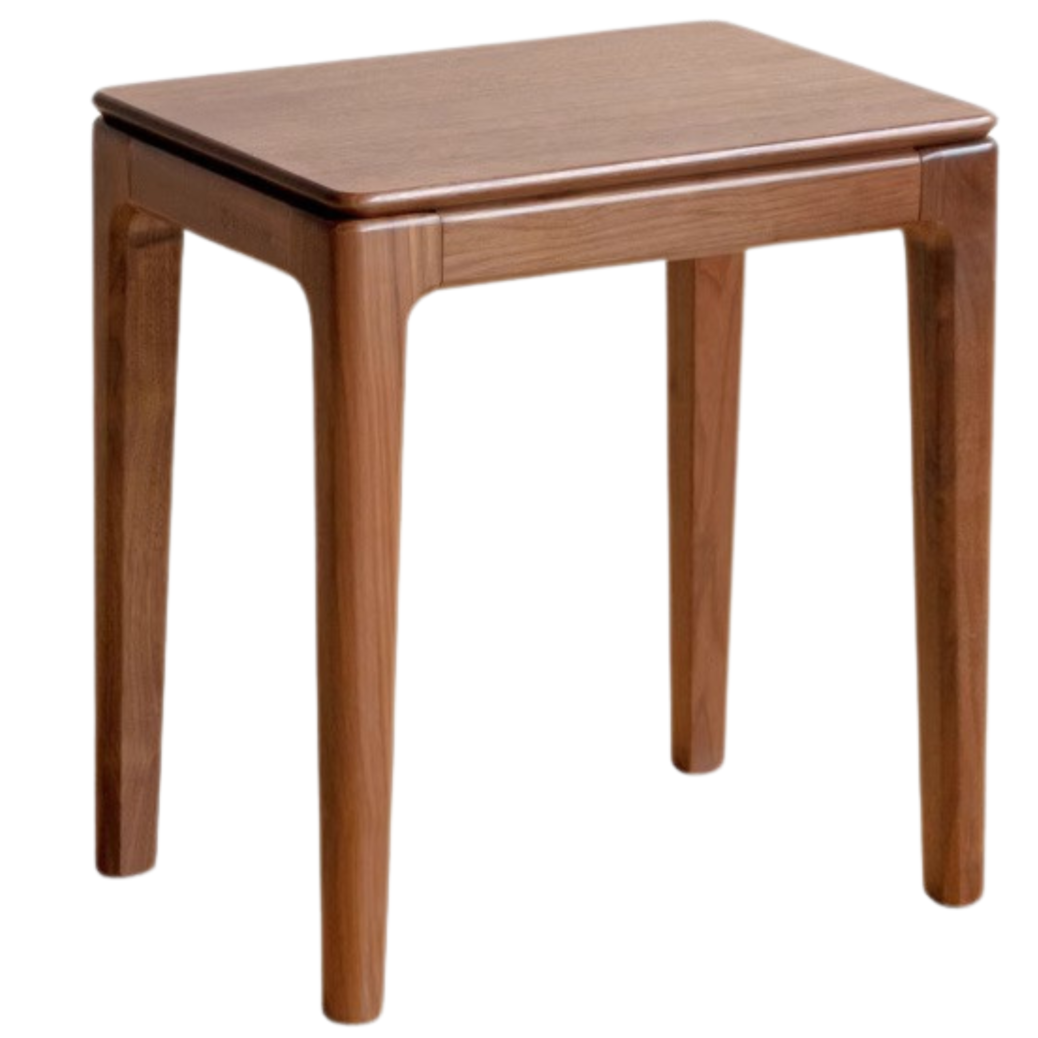 Black Walnut Solid Wood Makeup Stool - Durable Vanity Seat with Cushion for Bedroom, Dressing Room & Beauty Salon | Natural Wooden Stool for Makeup, Hair Styling & Relaxation