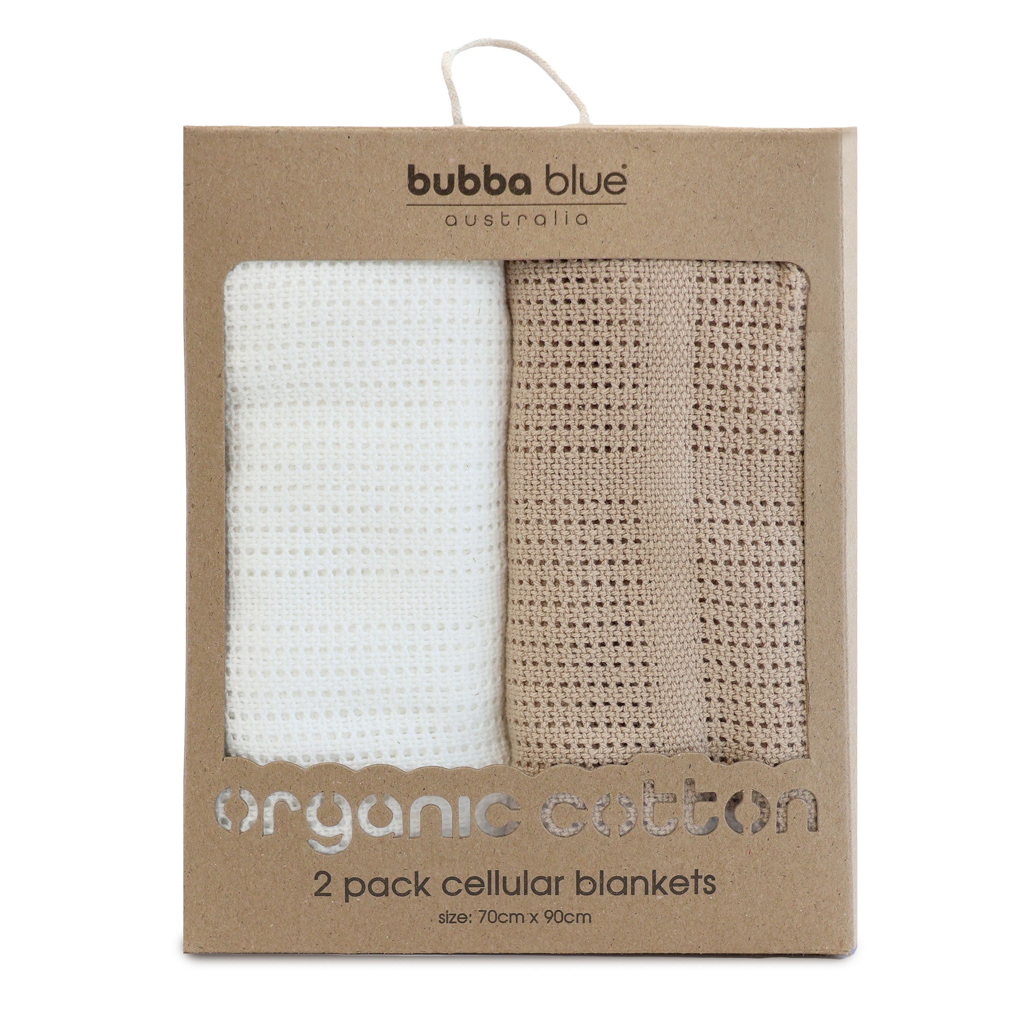 Organic Cotton 2-Pack Baby Cellular Blankets - Breathable & Soft for Newborns & Toddlers - Perfect for Nursery, Stroller & Car Seat - Chestnut Brown