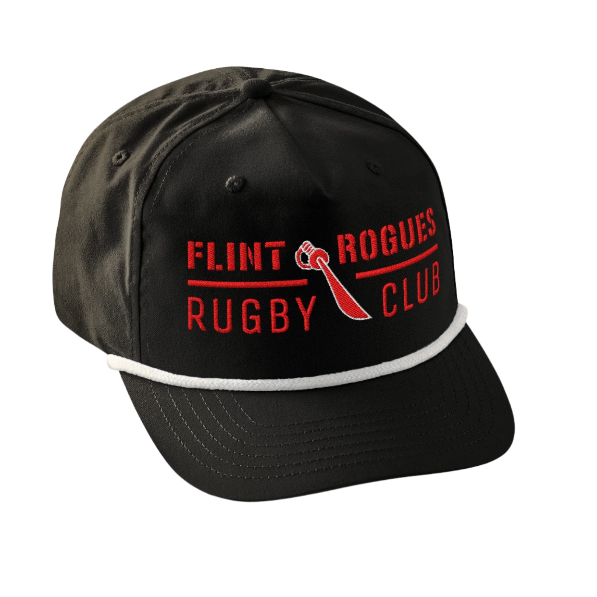 Flint Rogues RFC Rope Cap - Durable Outdoor Hat for Hiking, Camping & Fishing - Adjustable Cotton Rope Hat for Men & Women