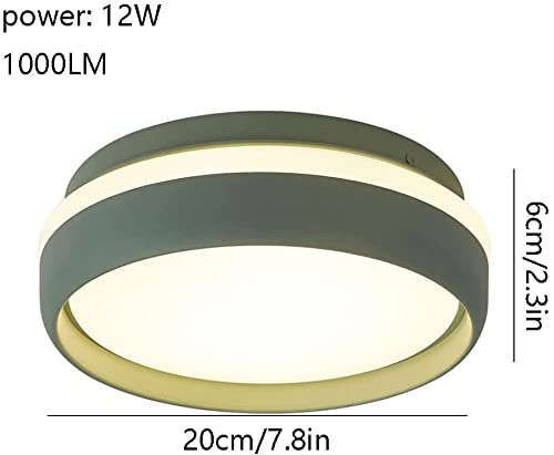 Modern LED Flush Mount Ceiling Light Fixture - Pink Side-Emitting Flush Lighting for Entryway, Balcony, Corridor, Restaurant & Bedroom - Warm White Light for Home & Commercial Spaces